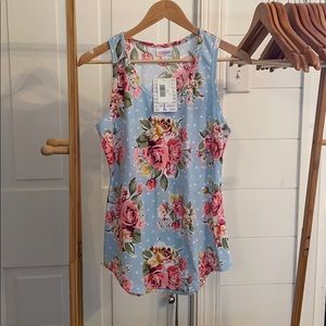 LulaRoe floral tank top large